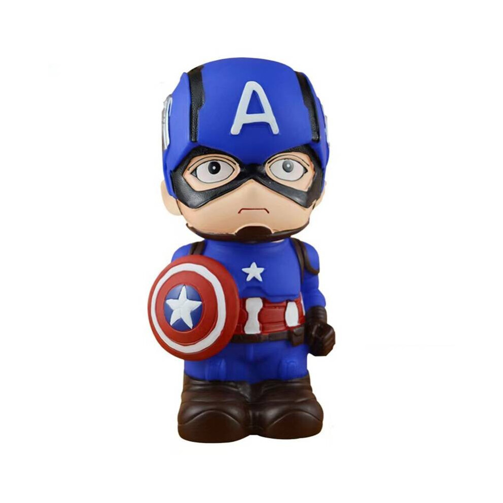 (Captain America) The Avengers Cute Cartoon Captain America Piggy Bank Money Children Boxs Gift