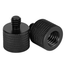 2 Pack Aluminum Alloy 3/8 Inch Female to 1/4 Inch Male Thread Screw Adapter for Tripod, Camera Monitor, and Microphone Stand