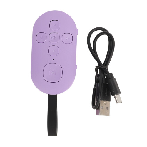 Hands-Free Bluetooth Remote: Selfie Page Turn - Purple 10m 1