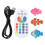 Bubble Fish Lampe 10.5x28.5cm Farbwechsel USB 12