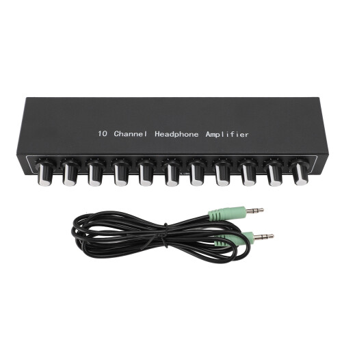 10 Channel Headphone Amplifier Portable Metal