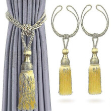 2pcs Tiebacks Curtain Tassels Curtain Tiebacks Tassels Curtain Tiebacks Tassels Gold, Tiebacks for Curtains