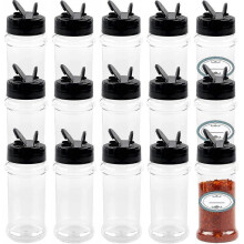 Seasoning Jar14 Pack 3 Oz Clear Plastic Spice Jars with Shaker Lids And Labels, Empty Spice Bottles Plastic Seasoning Containers for Storing Spice Her