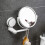 Suction Cup Wall Mounted Bathroom Mirror Wall Hanging Makeup Mirror 360 Adjustable Double Sided Desktop Mirror Tabletop Mirror 1