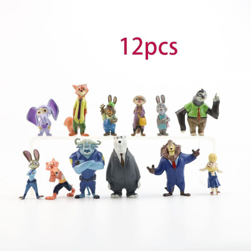 (12pcs) Zootopia Zootropolis 12pcs Judy Hopps Nick Wilde Mr Big Mini ...