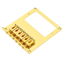 Gold Elektrikgitarren-Saitenbrücke für Telecaster, 6-saitig, mit Doppel-Pickup-Öffnungen