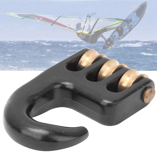 Aluminum Alloy Windsurf Rigging Pulley Hook 3 Rollers Sailing 1