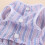 Robe bleu clair à rayures XS - nœud en polyester 3