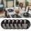 6Pcs Round Drink Coasters Ceramic Stone Cup Mats Decorative Cup 2