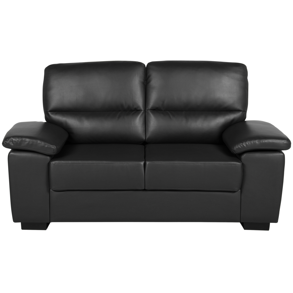 Sofa 2 Seater VOGAR Faux Leather Black