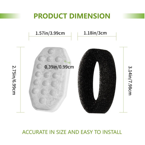 Pack of 10 Replacement Filter for Automatic Pet Fountain Cats 2