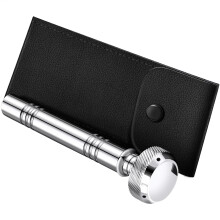 Holy Water Bottle Aspergillum Tool, 5 Inch Silver Metal Liquid Dispenser for Clergy and Religious Ceremonies