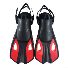Snorkeling Fins Adjustable Design for Swimming Techniques and Body Posture, Size S/M, Red Color, Lightweight Material