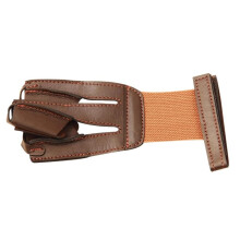 Archery Glove 3 Finger Leather, Durable Arm Protectors for Archery, Size Adjustable, Comfortable Fit for All Styles