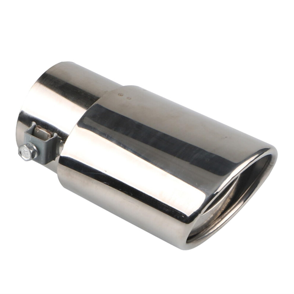 Car Tailpipe Stainless Steel Exhaust Tip 63Mm Compatible With Bolton Muffler Finish For Enhanced Performance Silver 6447073631702