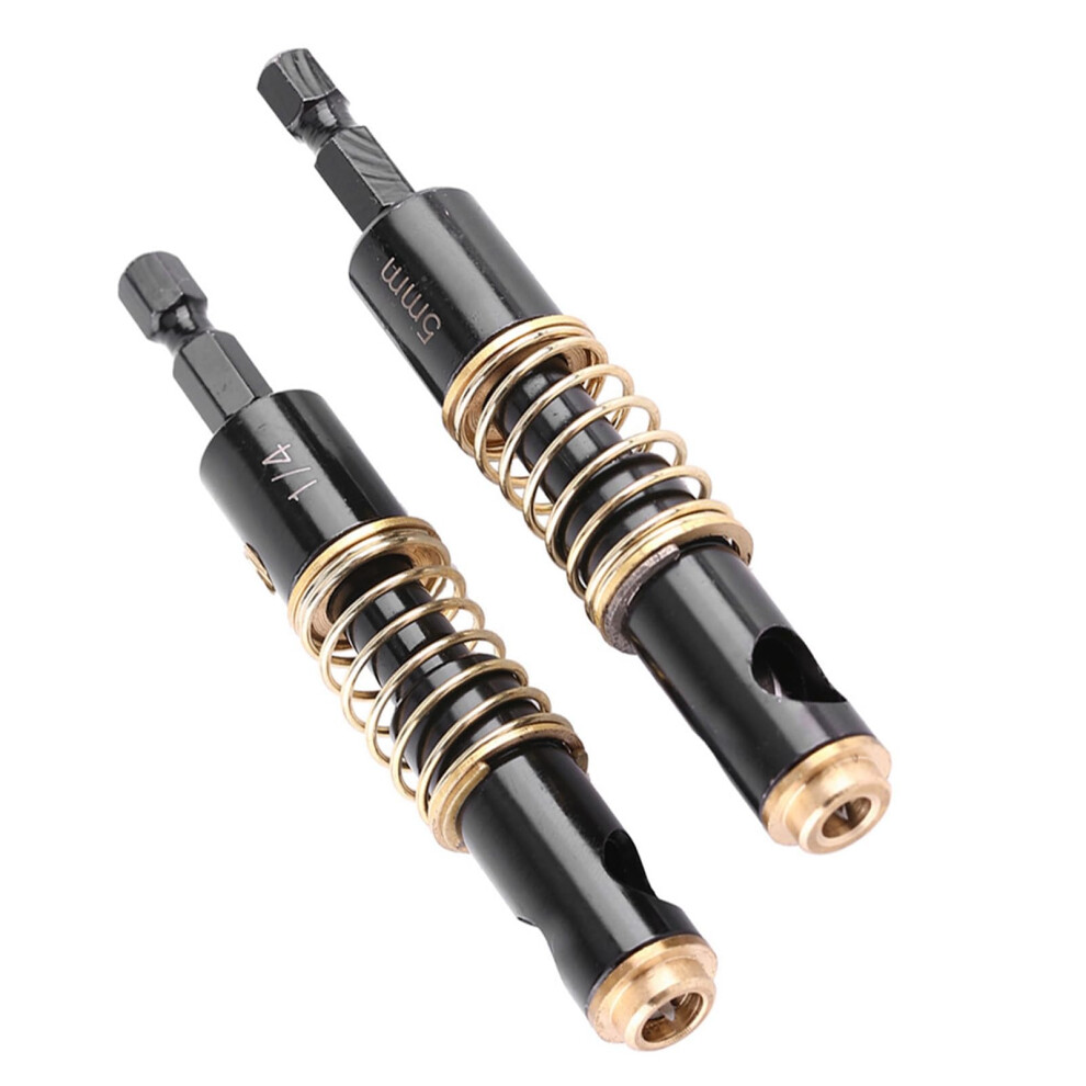 Self Centering Drill Bit Set With Brass Tip, 5Mm Drill Bit For Woodworking, Hinge Installation, 1/4 Inch Compatibility, 2 Combinations 6447073631825