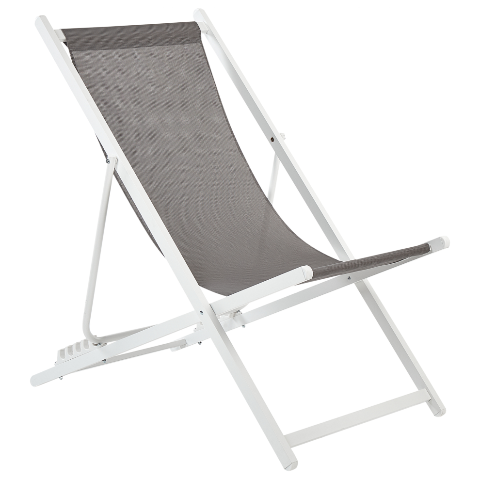 Folding Deck Chair LOCRI II Metal Grey