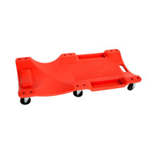 Auto Repair Lying Board 37.8 Inch Red Sturdy Utility Skateboard Bottom Chassis Repair Tool for Professional Use