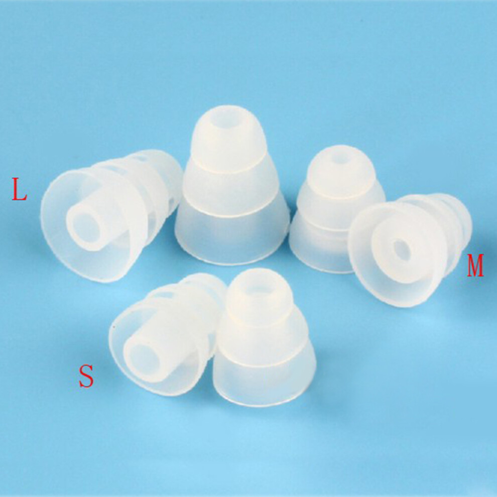3 Pairs 6 Pcs Three Layer Silicone In-Ear Earphone 8320539140193