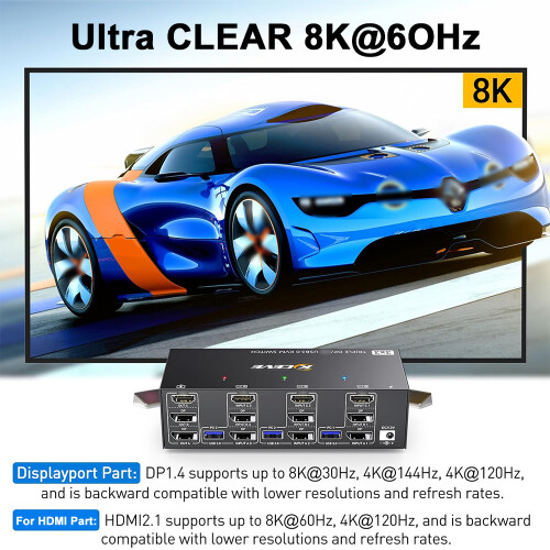 KCEVE KVM303DH Switcher HDMI-Compatible KVM 3 in 3 2