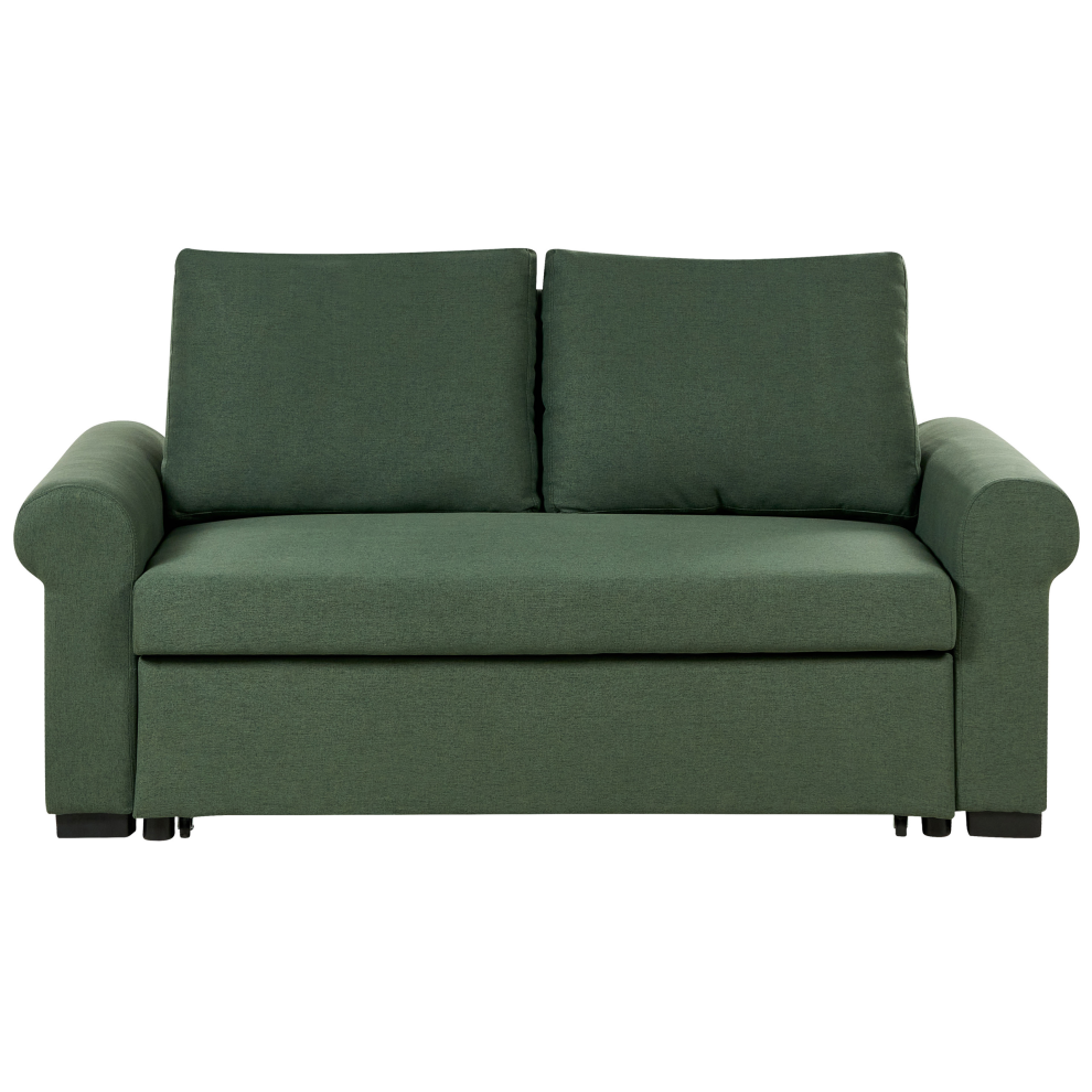 Sofa Bed 2 Seater SILDA Fabric Dark Green