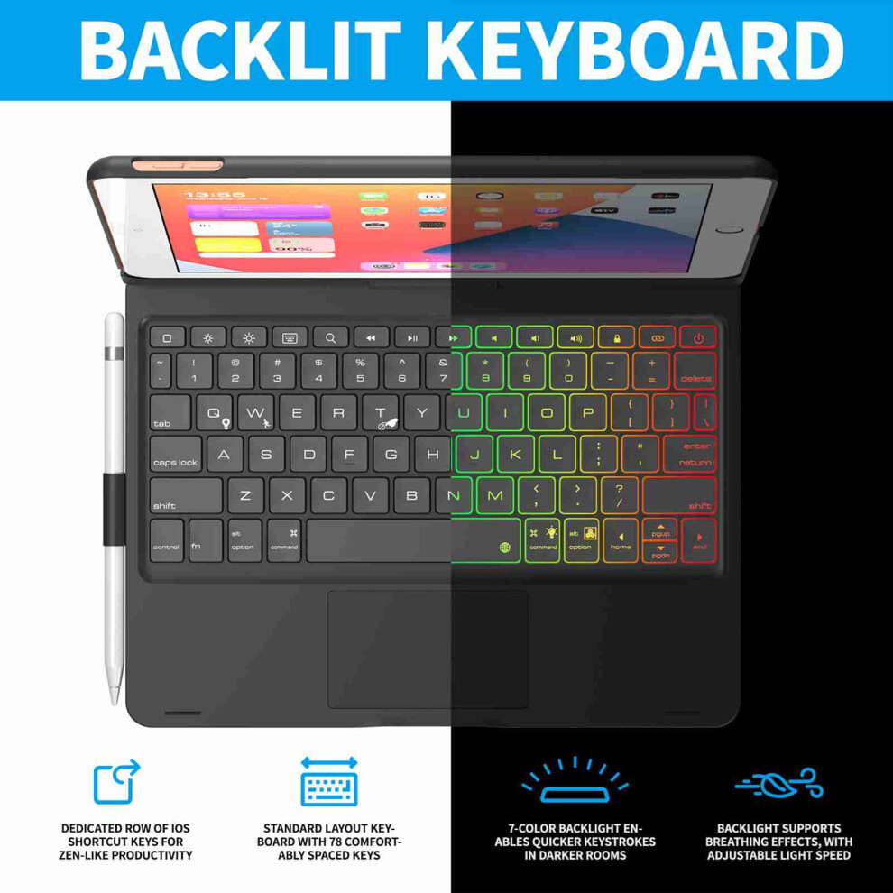 Tablet Bluetooth Keyboard 360 Degree Rotating 8320539140575