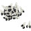 20pcs Glider Rail Curtain Roller Hook Wheel Curtain Sliding Pulley for Window Voile Plastic Roller 1