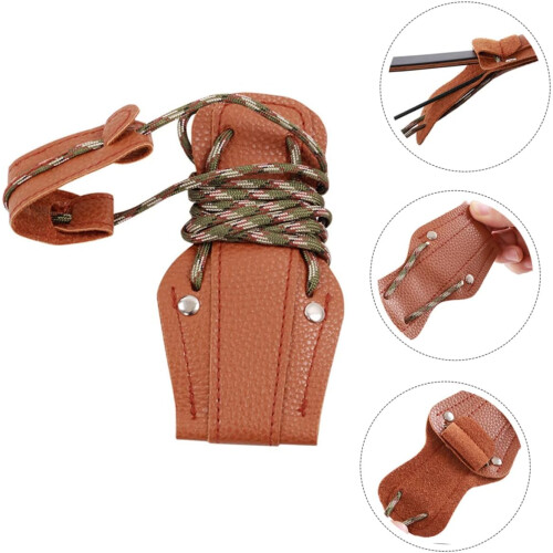 Recurve Bowstring Stringer Tool - Leather Tip Nylon Bowstringer for Easy Installation, Compatible with All Recurve Bows 1