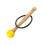 Singing Bowl Mallet Wood Handle Rubber Head Clear 15