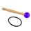 Singing Bowl Mallet Wood Handle Rubber Head Clear 13