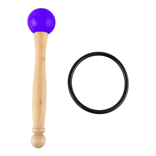 Singing Bowl Mallet Wood Handle Rubber Head Clear