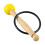 Singing Bowl Mallet Wood Handle Rubber Head Clear 13