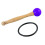 Singing Bowl Mallet Wood Handle Rubber Head Clear 14