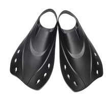 Training Fins 1 Pair Open Heel Snorkel Fins Short Swim Flippers for Adult Men and Women Black Size M