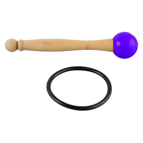 Singing Bowl Mallet Wood Handle Rubber Head Clear 1