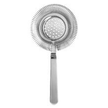 Cocktail Strainer 304 Stainless Steel Hawthorne Strainer with Long Handle for Boston Shaker and Mixing Glass Silver