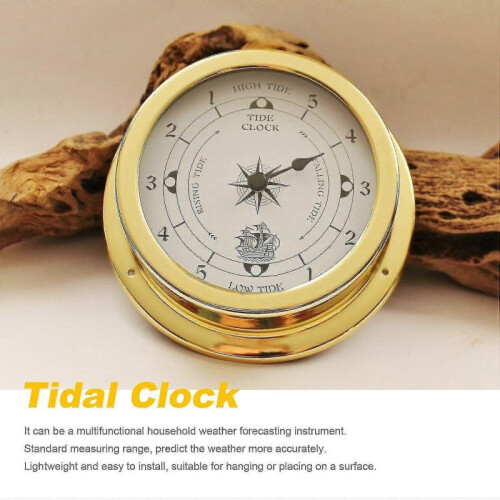 Tidal Clock, Tester Copper Shell Marine for , Wall Hanging Boat Using Tidal Clock, 115mm 1