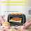Electric Multi-Function Oven 2100W with Temperature Control, Visual Glass, Hot Top Plate for Home Kitchen Baking and Grilling 3