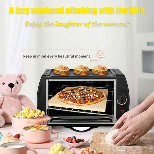 Electric Multi-Function Oven 2100W with Temperature Control, Visual Glass, Hot Top Plate for Home Kitchen Baking and Grilling 2