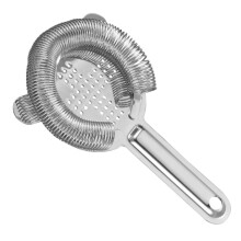 Stainless Steel Cocktail Strainer Tool - Durable Ice Filter for Whiskey and Cocktails, Easy to Use Bartending Equipment