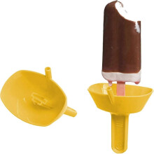 (yellow) Drip Free Popsicle Holder Mess Free Frozen Treats Holder With Straw For Kids