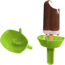 (green) Drip Free Popsicle Holder Mess Free Frozen Treats Holder With Straw For Kids