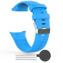 (Blue) Replacement Silicone Soft Watchband Smart Watch Wrist Strap for Polar Vantage V