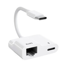 Usb C To Ethernet Adapter, Usb Type C To Rj45 Gigabit Ethernet Lan Adapter with 60w Charger, for /p