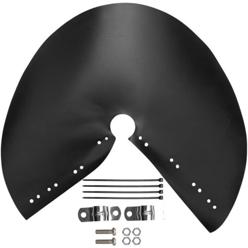 2Pcs Black Wrap-Around Squirrel Baffle for Pole Protection, Durable Squirrel Guard, Adjustable Size, Easy Installation 2