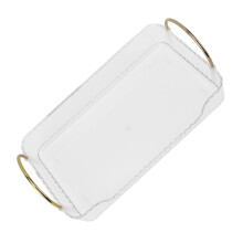 Transparente weiße Arbeitsplatten-Organizer-Schale