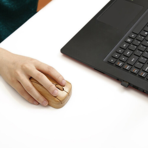 2.4G Wireless Optical Bamboo Mouse 3 Adjustable 1