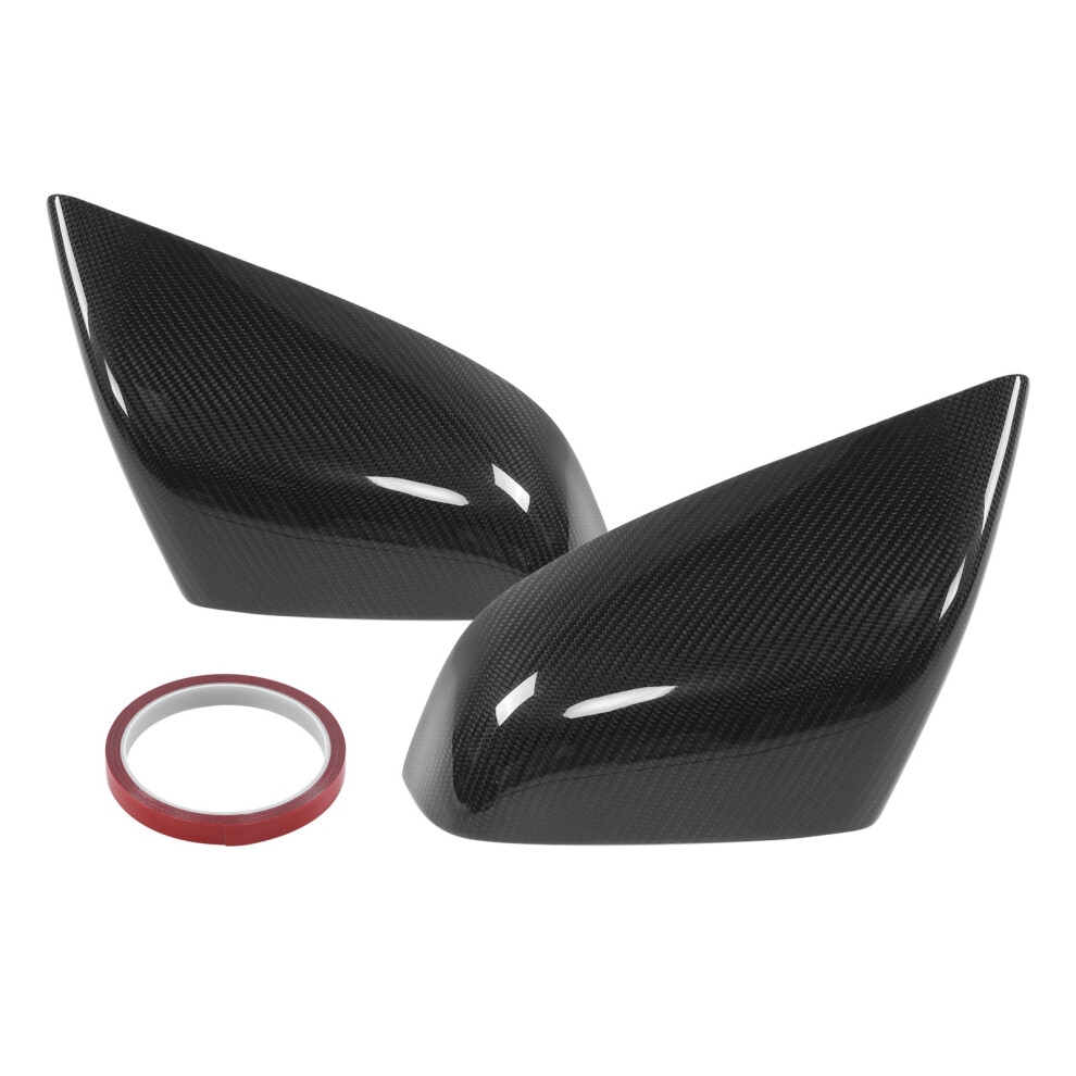 Pair Rearview Mirror Cover Trim Dry Carbon Fiber 8320539143002