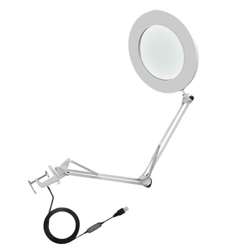 10x LED-Lupe mit Clip, 3 Farben, Weiß