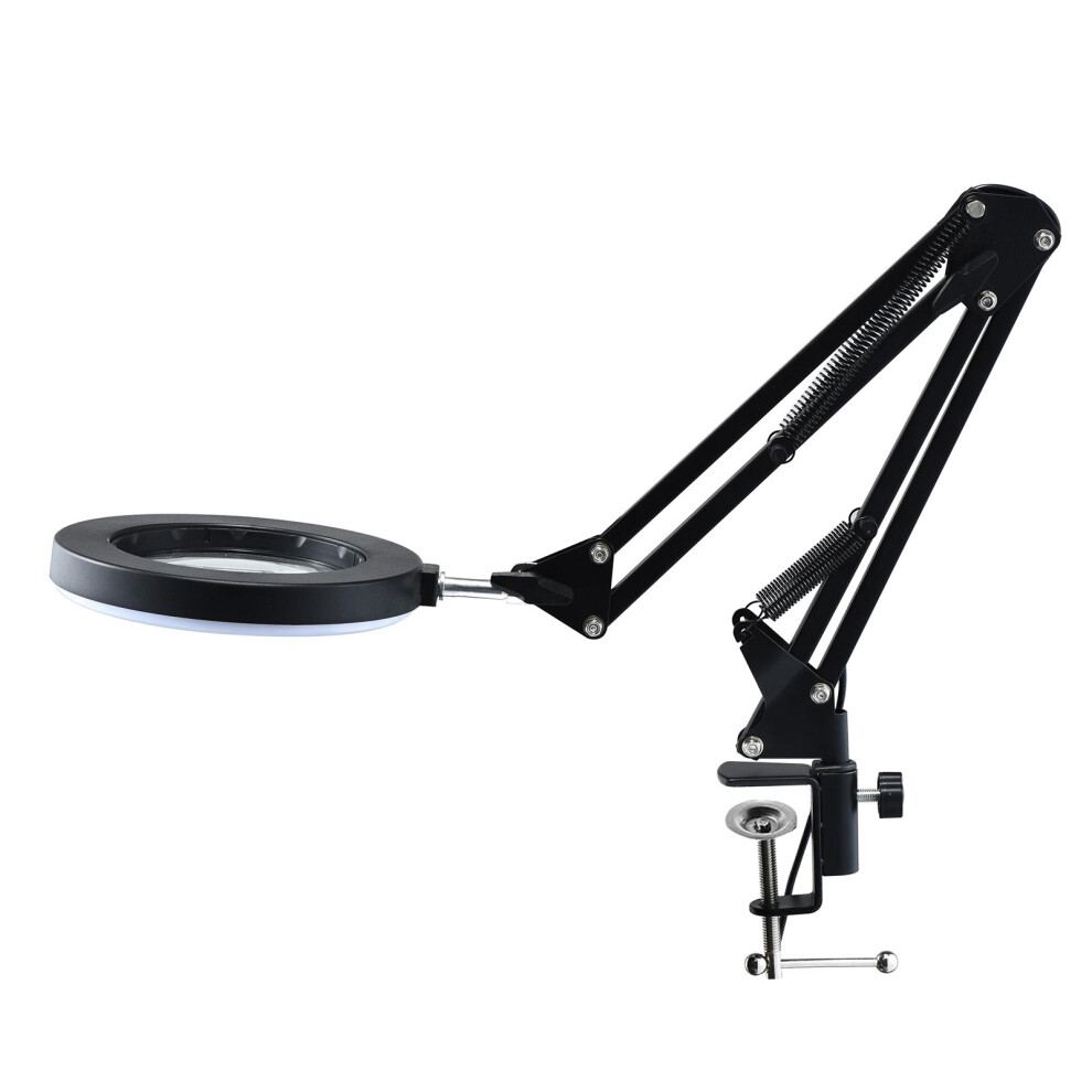 10X Led Magnifying Glass With Led Light, Flexible Arm, 3 Colors, Black 9361349088267
